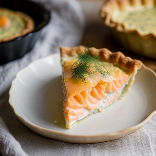 Creamy Smoked Salmon and Dill Tart recipe image