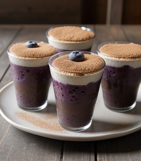 Creamy Smooth Choco-Blueberry Parfaits recipe image