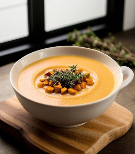 Creamy Sweet Potato Soup (Lacto recipe image