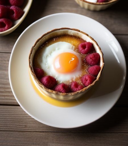 Creme Brulee With Raspberries recipe image
