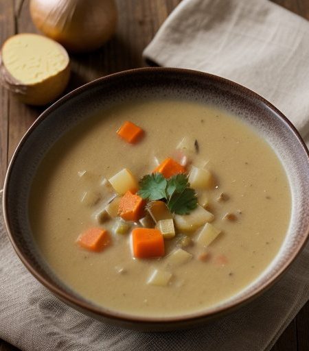 Creme of Vegetable Soup - Le Cellier Restaurant recipe image