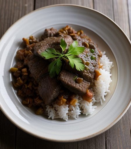 Creole Beef Over Rice recipe image