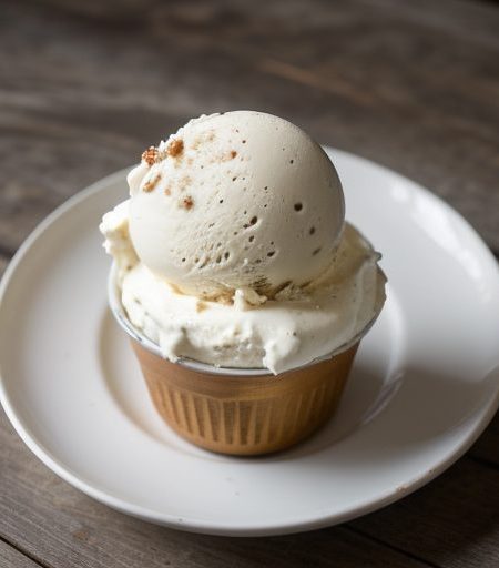 Creole Cream Cheese and Praline Ice Cream recipe image