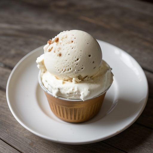 Creole Cream Cheese and Praline Ice Cream recipe image