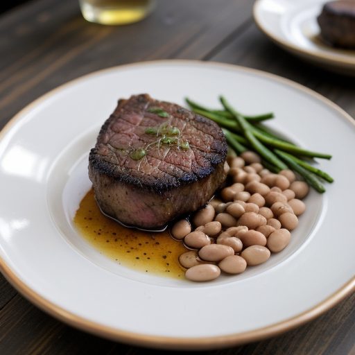 Creole Crusted Rib-Eye Steak With Dirty White Beans recipe image