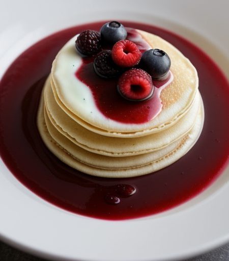 Crepes With Fresh Berry Sauce recipe image