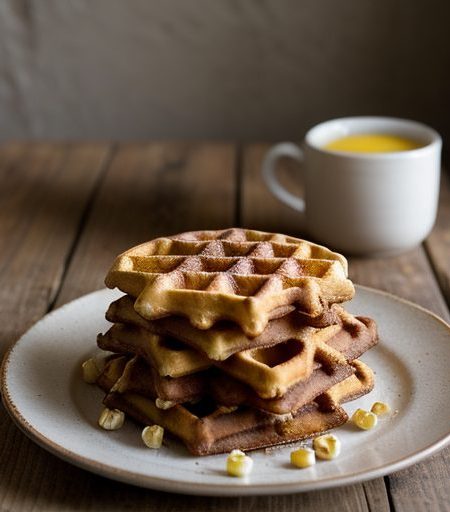 Crisp Corn Bread Waffles recipe image