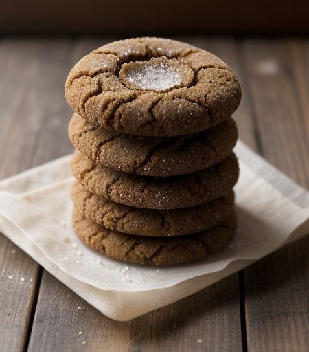 Crisp Rolled Molasses Cookies recipe image