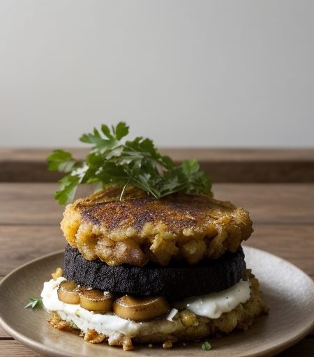Crispy Ahi With Potato Mushroom Hash recipe image