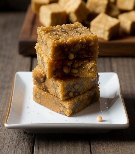 Crispy Bean Curd Cubes With Peanut Dipping Sa recipe image