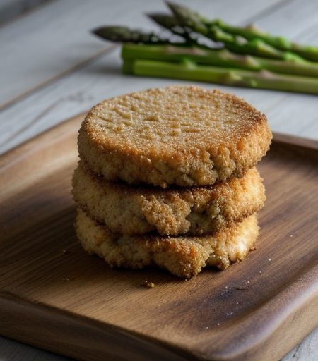 Crispy Chicken With Asparagus Sauce recipe image