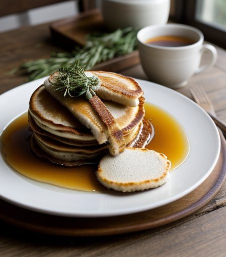Crispy Roast Duck With Pancakes and Fresh Herbs recipe image