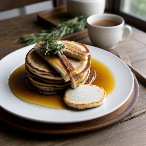 Crispy Roast Duck With Pancakes and Fresh Herbs recipe image