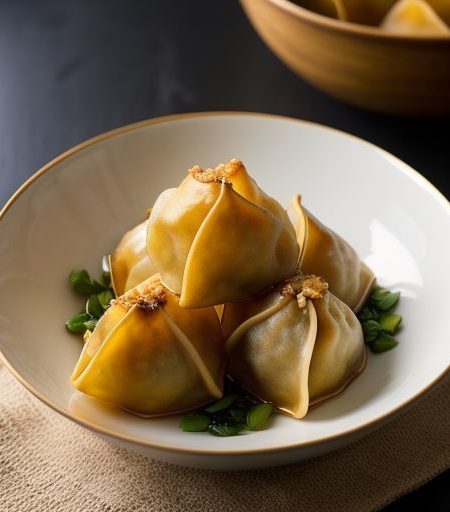 Crispy Yam and Goat Cheese Wontons - Bon Appetit recipe image