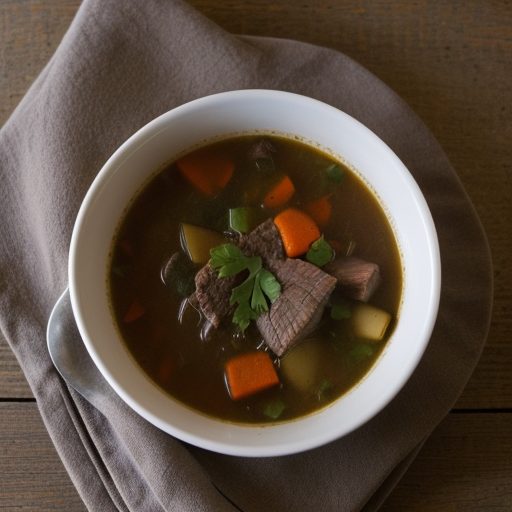 Crock-Pot Beef Vegetable Soup %%%% Drnd29 A recipe image