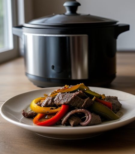 Crockpot Beef and Peppers (6 PTS recipe image