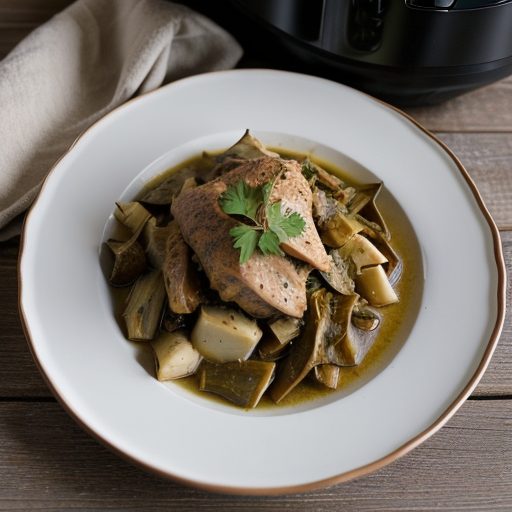 Crockpot Chicken & Artichoke Casserole recipe image