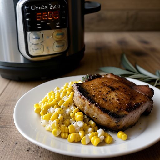 Crockpot Corn Stuffed Pork Chops recipe image