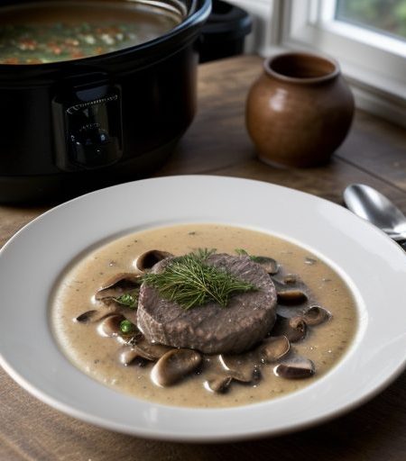 Crockpot Round Steak With Rich Gravy recipe image