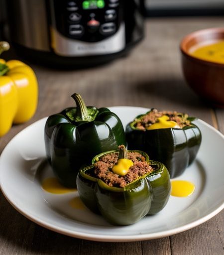 Crockpot Stuffed Green Peppers recipe image