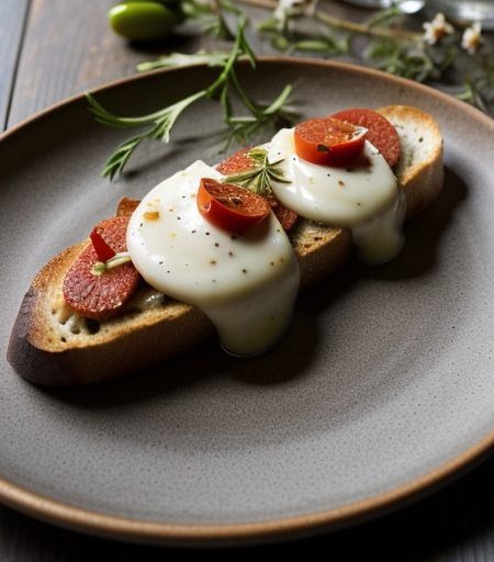 Crostini Ai Pepperoni Arrostiti (Crostini Wit recipe image