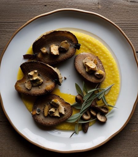 Crostini Di Polenta Ai Funghi (Polenta Crostini & Mushroo recipe image