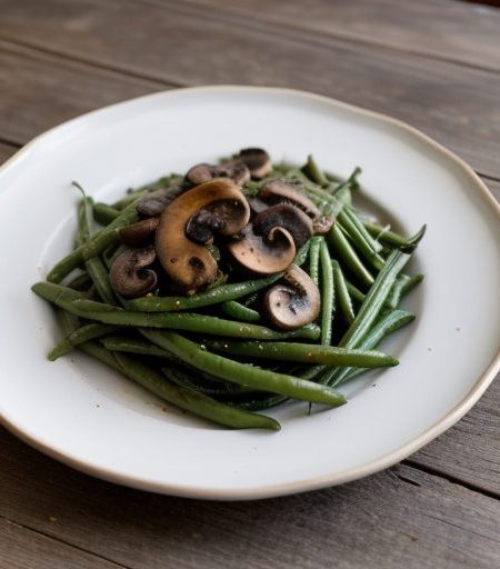 Crumb-Topped Green Beans and Mushrooms recipe image