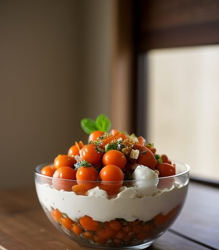 Crunchy Cherry Tomato Salad With Carrots & Ce recipe image