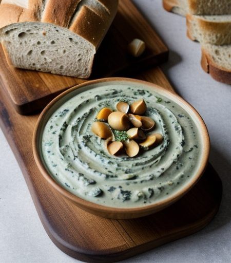 Crunchy Spinach Dip (With Sourdough Bread recipe image