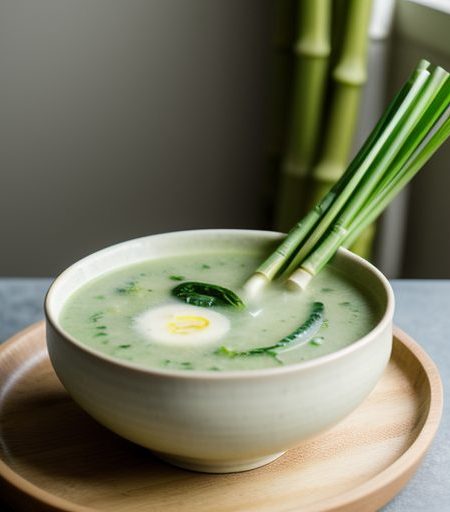 Cucumber Soup With Lemongrass & Spinach recipe image