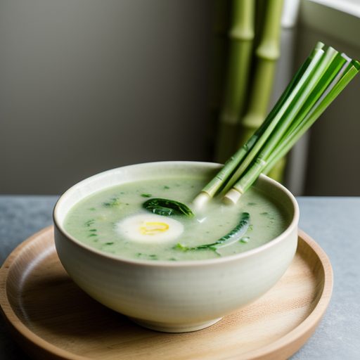Cucumber Soup With Lemongrass & Spinach recipe image