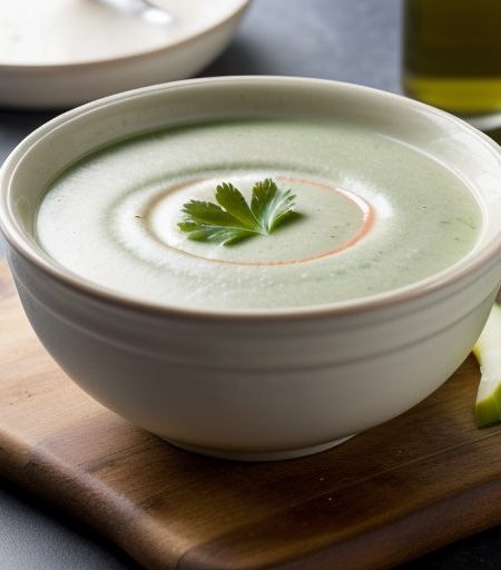 Cucumber Soup With Pistou recipe image