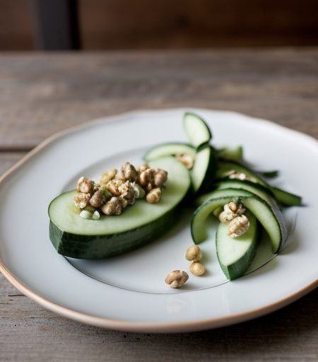 Cucumber Stuffed With Roquefort & Hazelnuts recipe image
