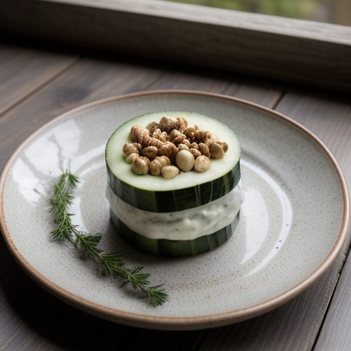 Cucumber Stuffed With Roquefort and Hazelnuts recipe image