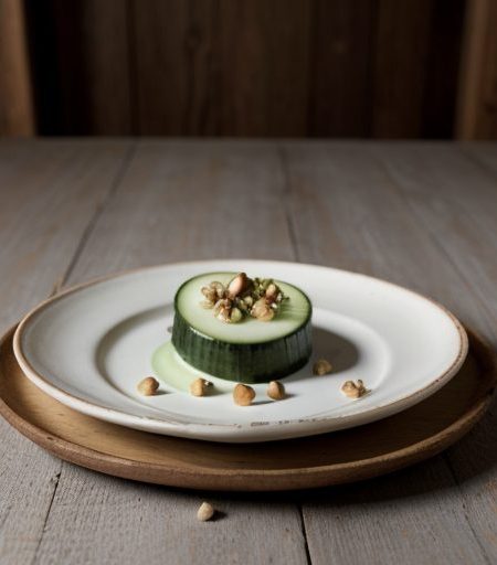 Cucumber Stuffed With Roquefort and Hazelnuts recipe image