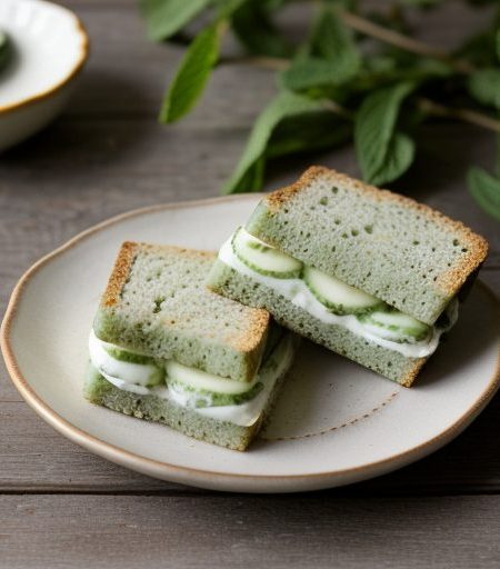 Cucumber Tea Sandwiches With Mint Mayonnaise recipe image