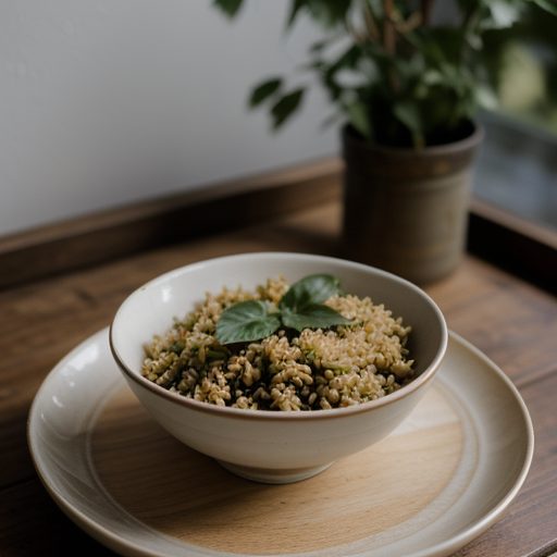 Cumin Rice With Eggplant & Peppers recipe image