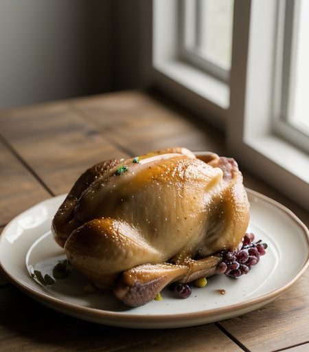Currant-Glazed Cornish Hens recipe image