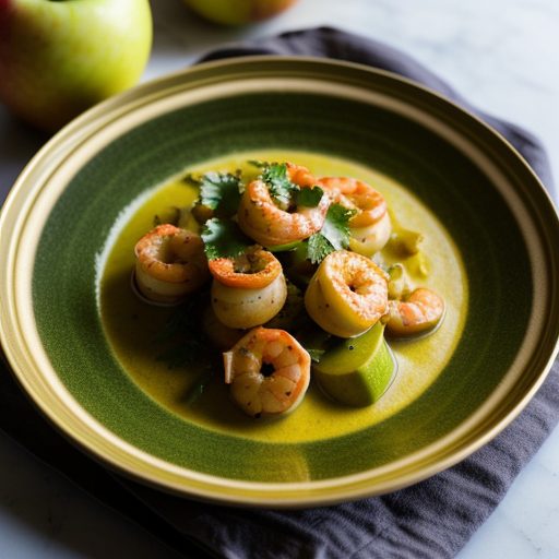 Curried Apples & Shrimp recipe image