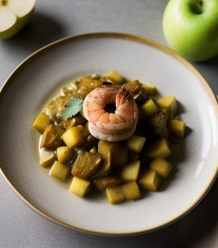 Curried Apples and Shrimp recipe image