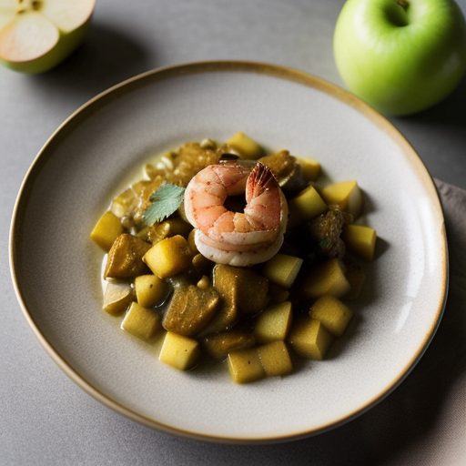 Curried Apples and Shrimp recipe image