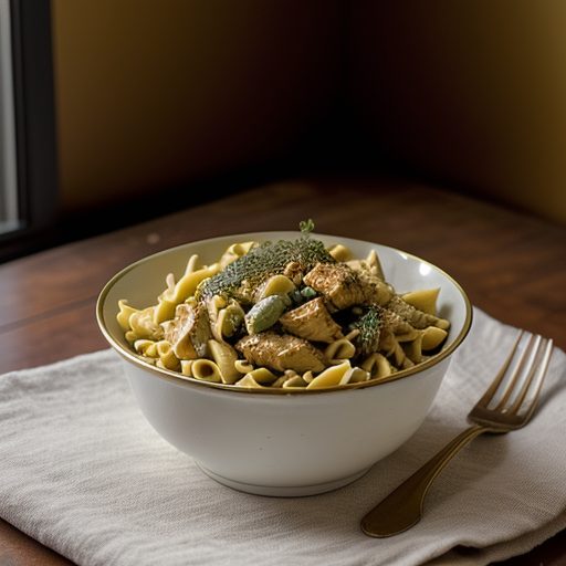 Curried Chicken & Bow Tie Pasta Salad recipe image