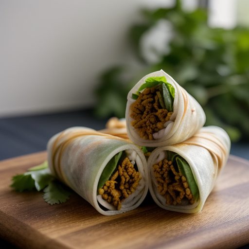 Curried Chicken Spring Rolls recipe image