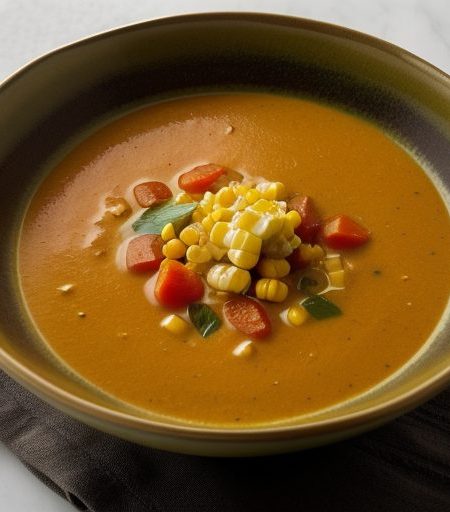 Curried Corn and Tomato Soup recipe image