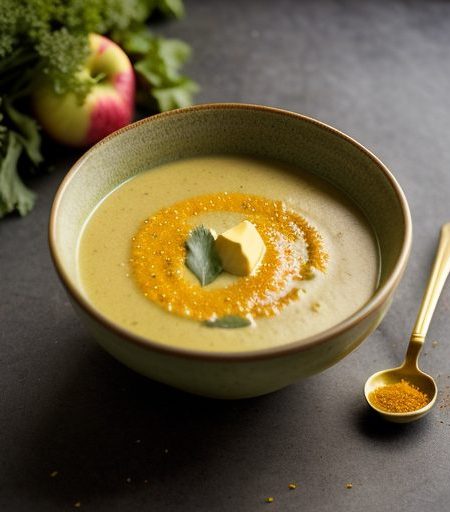 Curried Cream of Cauliflower and Apple Soup recipe image