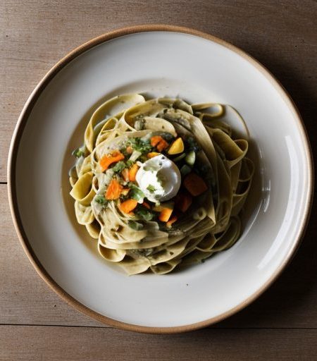 Curried Fettuccine & Vegetables recipe image