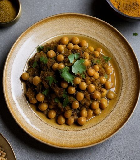 Curried Garbanzo Beans and Potatoes recipe image