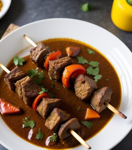 Curried Lamb Kabobs recipe image