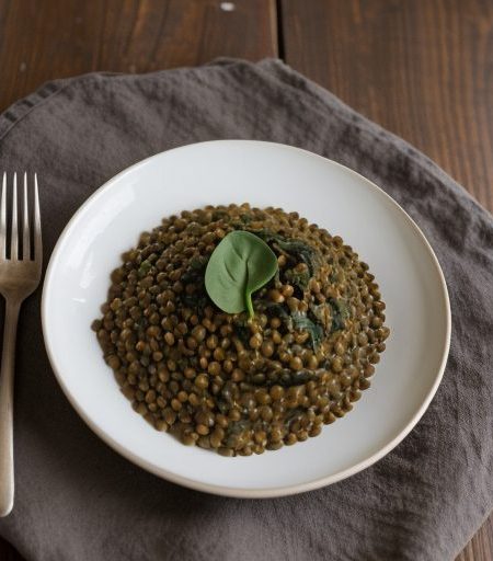 Curried Lentils With Spinach recipe image