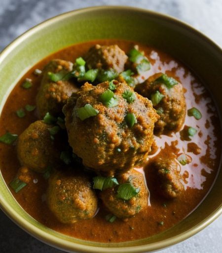 Curried Meatballs With Chutney Sauce ( 1 Point recipe image